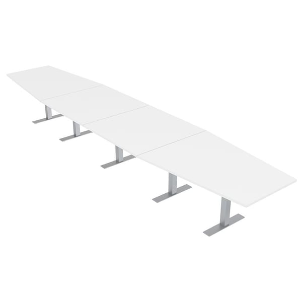Skutchi Designs 18ft Conference Table With Power Unit | 18 Person Modular Hexagon Meeting Table | Harmony Series HAR-HEX.IR-48X216-T-W960-NA - main