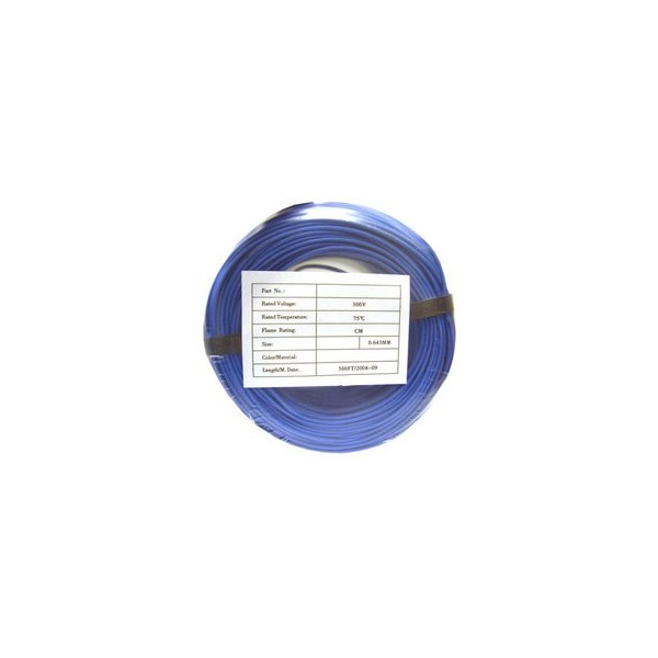 Cable Wholesale Security/Alarm Wire, Blue, 22/4 (22AWG 4 Conductor), Solid, CMR / Inwall rated, Coil Pack, 500 foot 10K4-04612CF - main