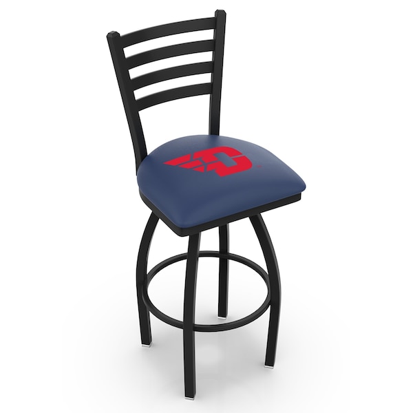 Holland Bar Stool Co 30" Blk Wrinkle University of Dayton Swivel Bar Stool, Ladder Back L01430DytnUn - main
