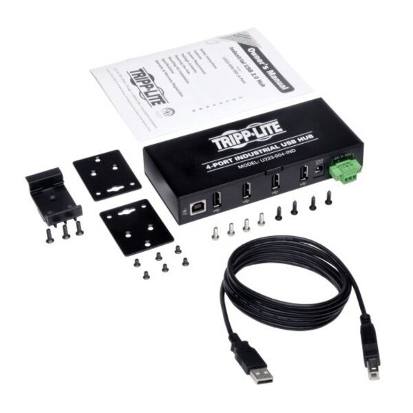 Eaton Tripp Lite Series 24-Port 1U Rack-Mount Cat5e Feedthrough Patch Panel, RJ45 Ethernet, TAA N054-024 - main