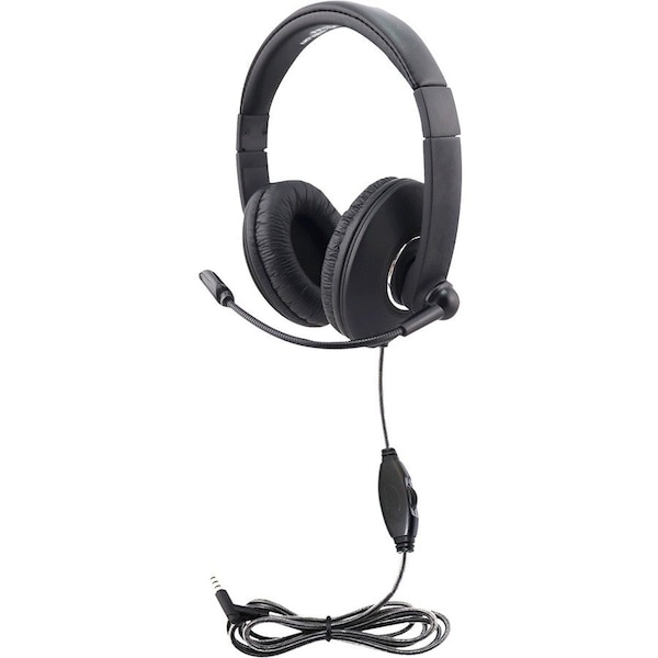 Hamiltonbuhl STM2BK Smart-Trek Mini Headset with In-Line Volume Control & 3.5 mm TRRS Plug STM2BK - main