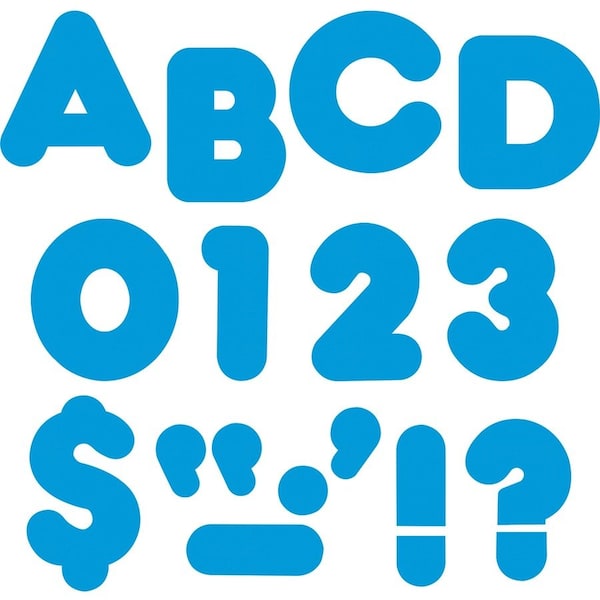Trend Enterprises Trend 2 Casual Uppercase Ready Letters, Blue, 1 Set T435 - main