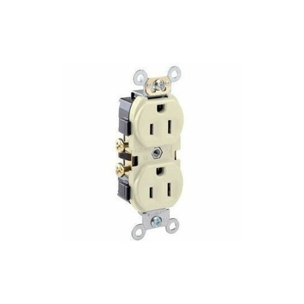 Leviton Commercial Grade Duplex Receptacle, 15 Amp, 125 Volt CR15-T - main