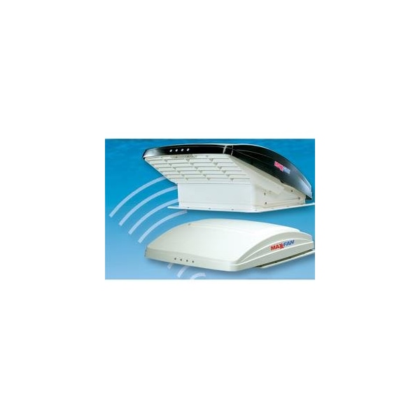 Maxxair Vent Manual Opening, For 14" x 14" Vent, With Fan, White, With Thermostat/ Built In Rain Cover 00-05100K - main