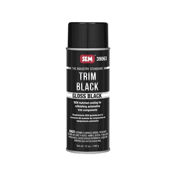 Sem Trim Black Trim Paint, 16 oz Aerosol Can, Black 39063 - main