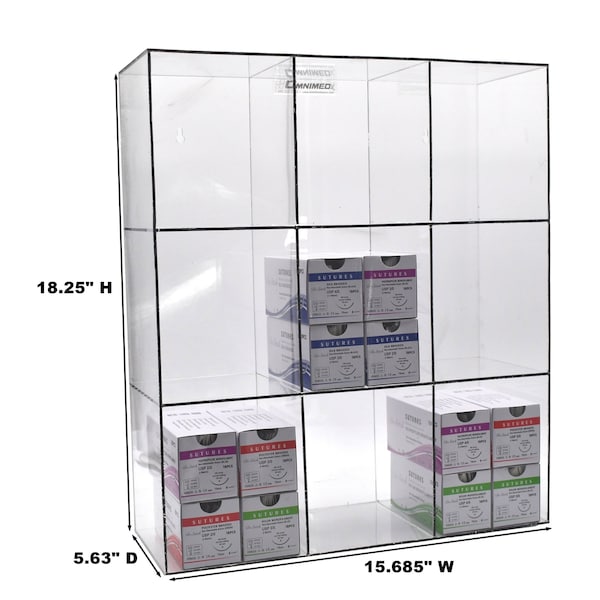 Omnimed Impact Resistant Wall Mounted Suture Rack (Triple Tier) 304102 ...