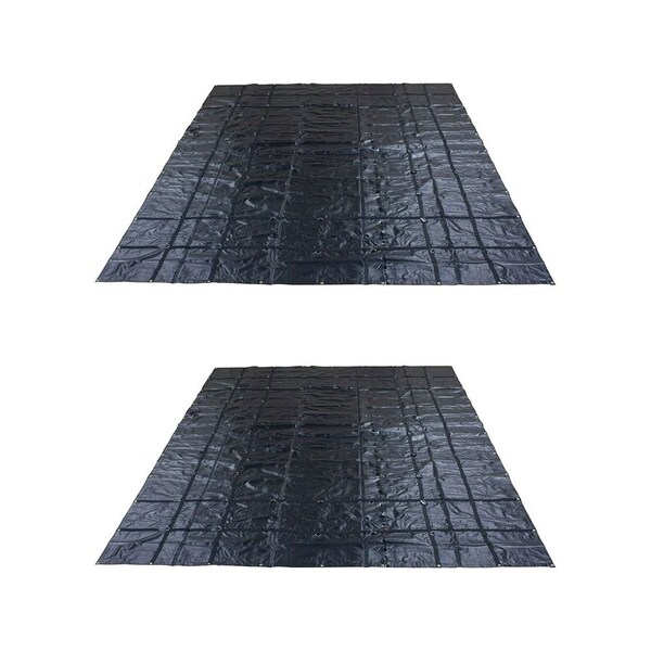 Mytee Products 16 ft x 24 ft Flatbed Truck Tarps Heavy Duty 18oz Steel Tarp - Black, 2PK ST16-24x2 - main
