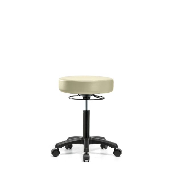 Blue Ridge Ergonomics Med Bench Mini-Stool, Vinyl, Casters, Wht BR-VMBMS-RG-RC-8501 - main