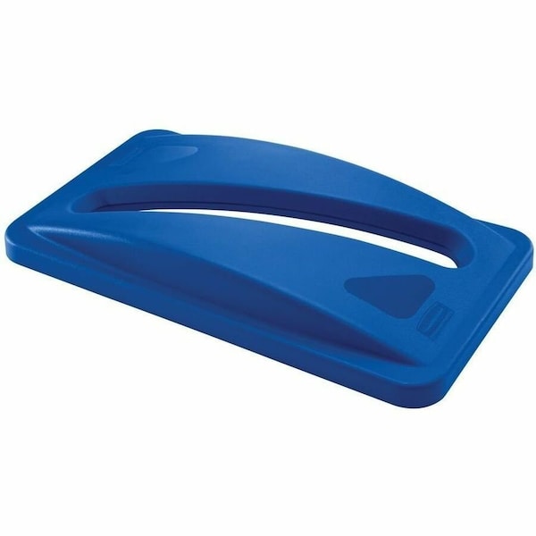 Rubbermaid Commercial Slim Jim(R) 23 gal Recycling Lid, Dome Blue, Resin, 1 Openings 11 1/2 in W/Dia FG270388BLUE - main