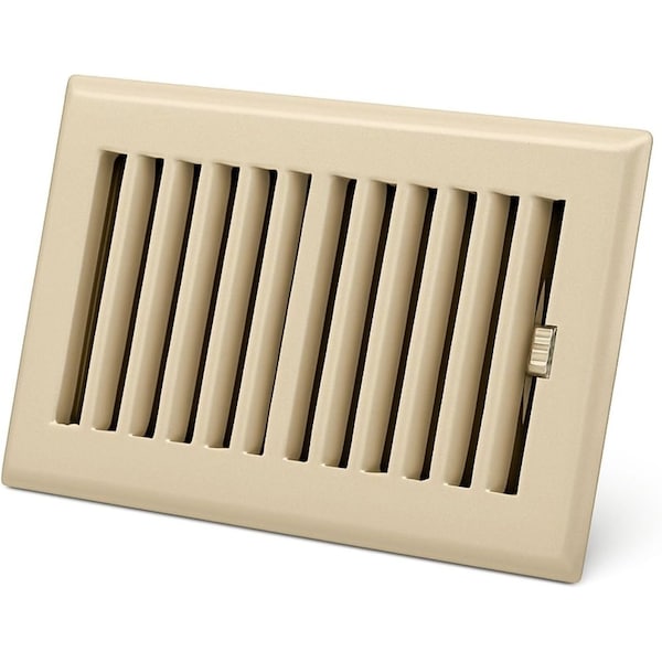 Sierra Grates 6 in. H X 14 in. W 2-Way 45 Degree Louvered, Steel, Brown Floor Register TWF614-BRN - main