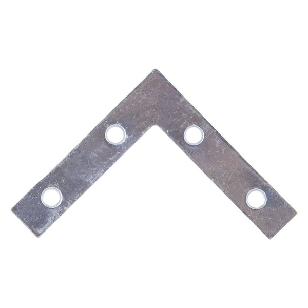 Prosource Corner Brace, 2-1/2 in L, 2-1/2 in W, 1.5 mm Thick, Steel, Silver, Zinc FC-Z025-01-3L - main