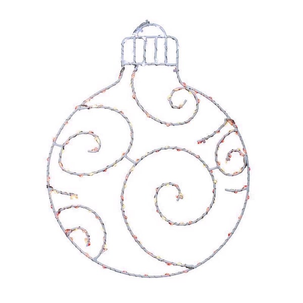 Celebrations LED Red/White Ornament Silhouette 15 in. Hanging Decor 15ORN2A - main