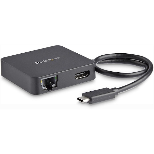 Startech.Com USB C Adapter - USB-C Multiport Adapter for Laptops - 4K HDMI - GbE - USB-C - USB-A - USB 3.0 - DKT30CHD - main