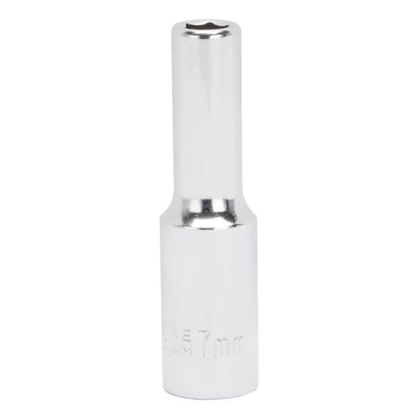 Vulcan Drive Socket, 7 mm Socket, 3/8 in Drive, 6-Point, Chrome Vanadium Steel, Chrome, MT6500661 MT6500661 - main