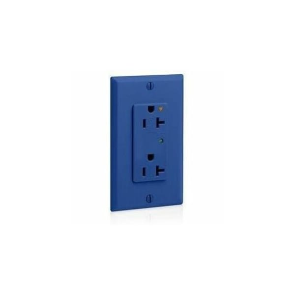 Leviton PlugsandReceptacles, 20A, 125VAC, Bl, Nylon 5380-IGB - main