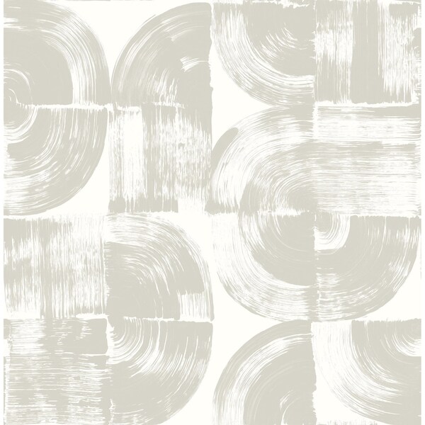 A-Street Prints Giulietta Light Grey Painterly Geometric Wallpaper 4014-26406 - main