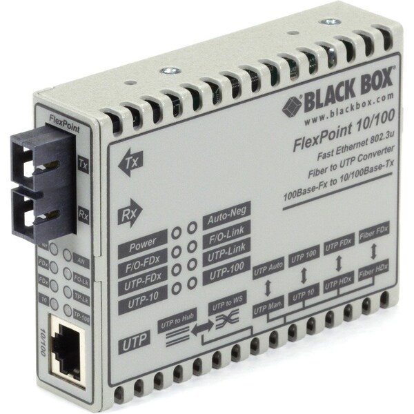 Black Box Black Box Media Converter, Ethernet to Fiber, SC, 10/100 Mbps LMC100A-SC-R3 - main