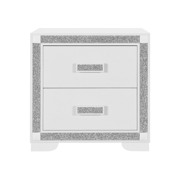 Global Furniture Usa Contemporary Glam Soleil White Queen Bed Group SOLEIL-WHITE-QBG - main