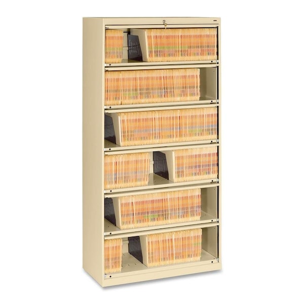 Tennsco 36" W 6 Drawer Lateral File Cabinet, Champagne/Putty, Letter/Legal FS361LPY - main