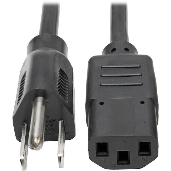 Eaton Tripp Lite Series Desktop Computer AC Power Cable, NEMA 5-15P to C13 - 10A, 125V, 18 AWG, 15 ft. P006-015 - main