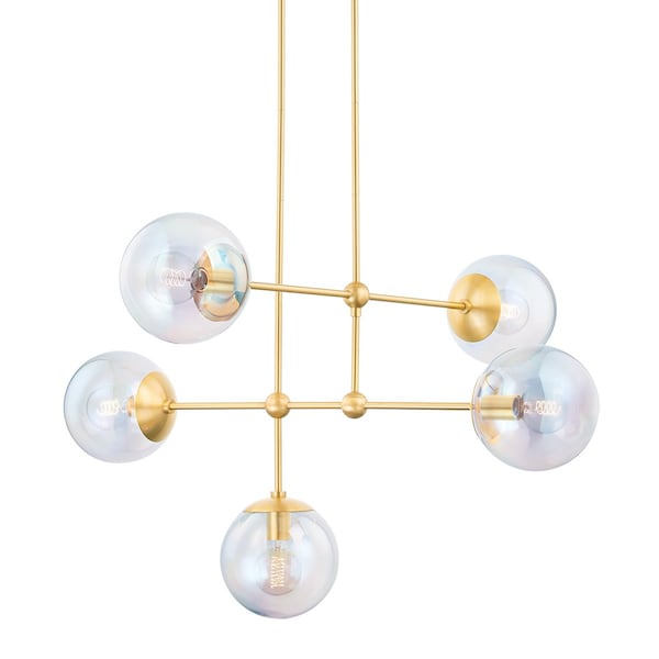Mitzi Ophelia 5 Light Chandelier 40.25 In. Aged Brass H726805-AGB - main