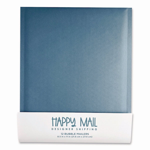 Happy Mail Self-Sealing Bubble Mailer, 8.5 x 11, Blue, 12PK 245157 - main