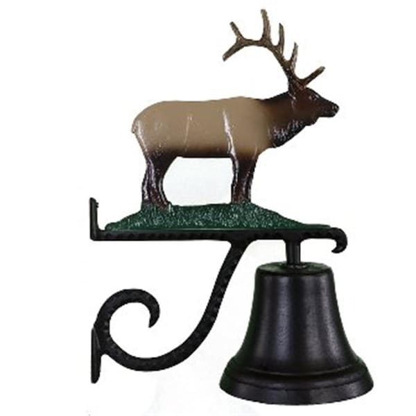 Swivel Cast Bell With Natural Color Elk Ornament SW954960 - main