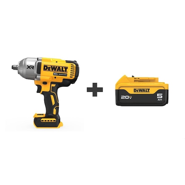 Dewalt Cordless Impact Wrench, 2200RPM, w/Battery DCF900B/DCB205 - main