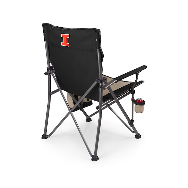 Picnic Time Family Of Brands NCAA Illinois Fighting Illini Big Bear XXL Camping Chair with Cooler - Heavy Duty Beach Chair 808-00-175-214-0 - main