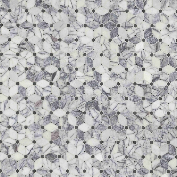 Msi Cecily Lilac Sample Polished Marble Mosaic Floor And Wall Tile ZOR-MD-0613-SAM - main