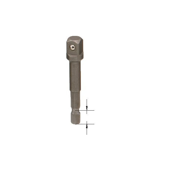 Genius Tools 1/4in Hex Dr. 1/4in Square Dr. Spinner Handle 65mmL for Electric 27206P - main