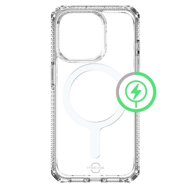 Itskins Hybrid r Clear Magsafe Case For Apple Iphone 15 Pro, Transparent AP5X-HMACR-TRSP - main