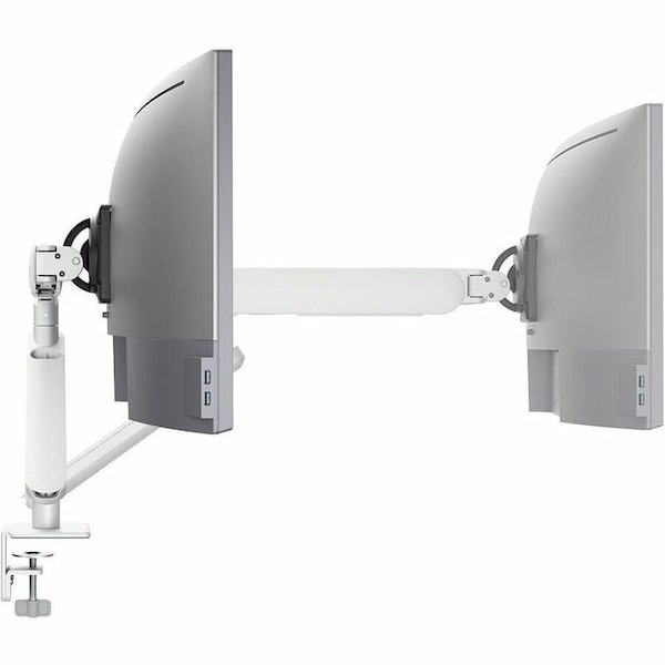 Atdec heavy duty display desk mount, supports monitors curved or flat to 35 and 17.6lbs, AW-ORA-F-W - main