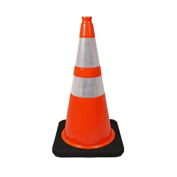 Interstate Safety 28 Inch PVC 7lbs Traffic Cone with Dual- Reflective Bands - Orange 50028 - main