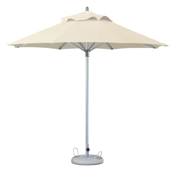 Homeroots 13ft Ecru Polyester Round Market Patio Umbrella 491978 - main