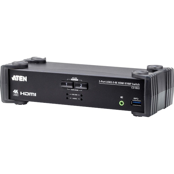 Aten 2-Port USB 3.0 4K HDMI KVMP Switch CS1822 - main
