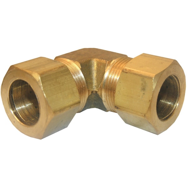 Westlake Pipe & Fittings 5/8'' 90 Deg. Compression Brass Elbow, 1/4 Bend 17-6557 - main