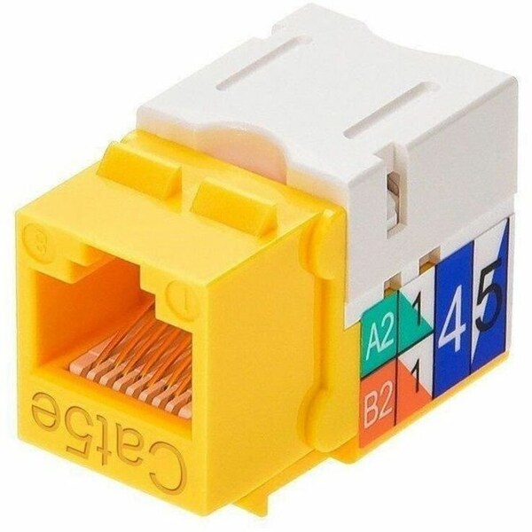 Monoprice Datacom Jack, Cat5, Punch Down, Yellow 5377 - main