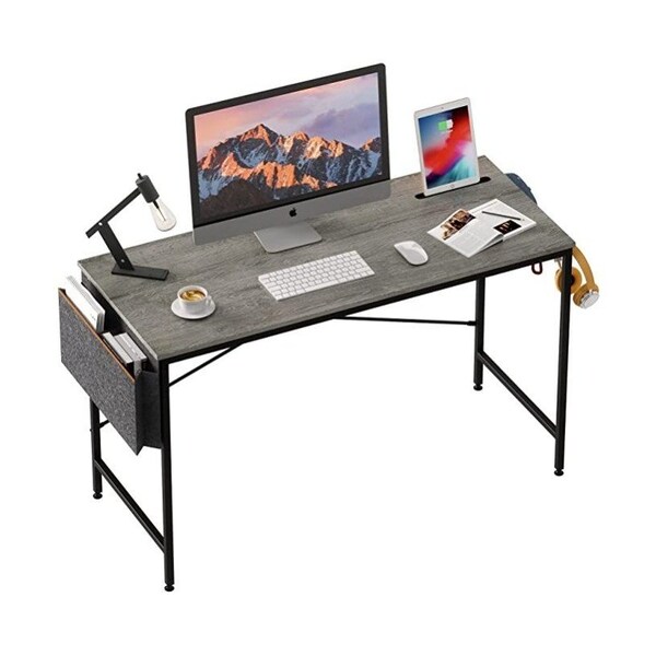 Homeroots 32" Gray and Black Stainless Steel 399573 - main
