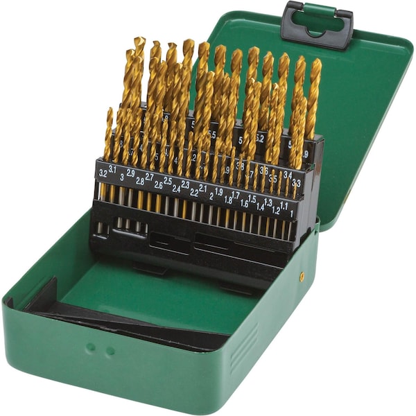 Grizzly Pro M2 HSS Metric TiN-Coated Drill Bit Set, 51 Pc. T33686 - main