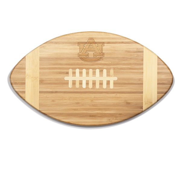 Picnic Time Family Of Brands NCAA Auburn Tigers Touchdown! Football Cheese Board - Novelty Charcuterie Board 896-00-505-043-0 - main