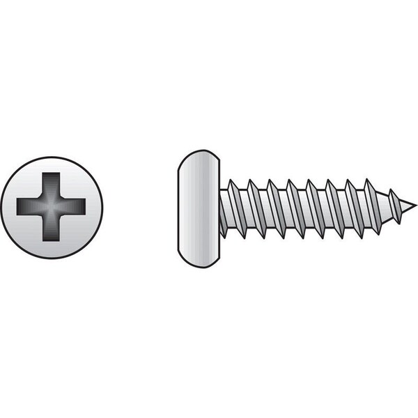 Hillman Sheet Metal Screw, Pan Head Phillips Drive, 100 PK 80088 - main