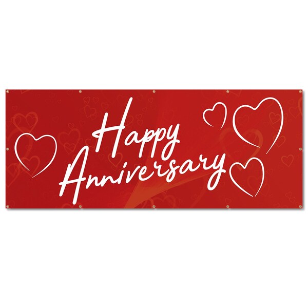Signmission Happy Anniversary, 48 Inch, Banner B-120-30389 - main
