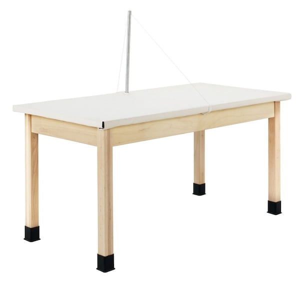 Diversified Spaces Rectangle Table, Clay Wedging, 60" W, 62" L, 30" H, ChemGuard Laminate, Black WT7142M30N - main