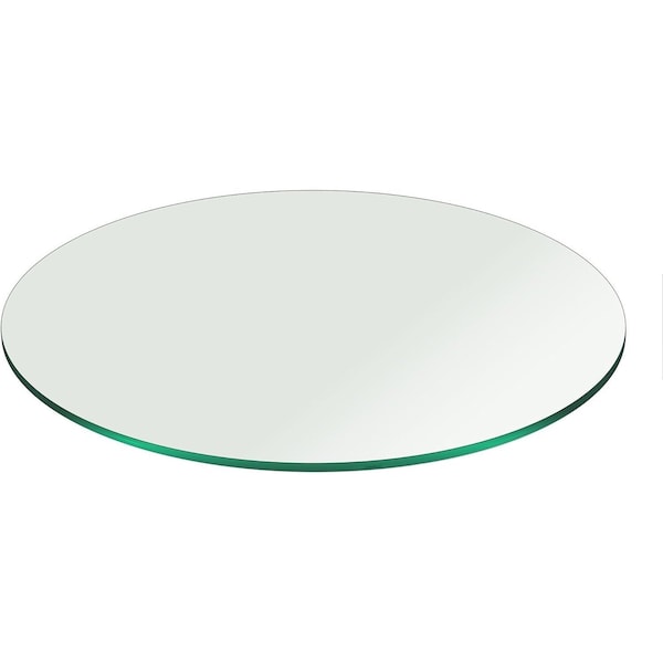 Fab Glass And Mirror 34in in Round Glass Table Top 3/8in Thick Pencil Polish Edge Tempered by, Wall Mirror 34RT10THPETE - main