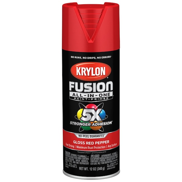 Fusion All-In-One 12 Oz Krylon Red Pepper Paint & Primer Spray Paint, Gloss K02720007 - main