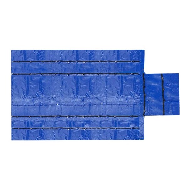 Mytee Products 16 ftx27 ft Blue Flatbed Truck 15 Oz Superlight Steel Tarp w/4 ft Drop for Trailers SLLT4FT-BLUE - main