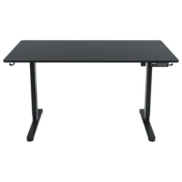 Homeroots Adjustable Black Wood and Stainless Steel Standing Desk 723775 - main