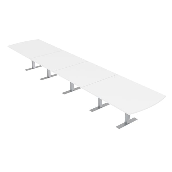 Skutchi Designs 20ft Arc Rectangle Conference Table With Power | Harmony Series | 20 Person Meeting Room Table HAR-AREC-48X240-T-W960-NA - main