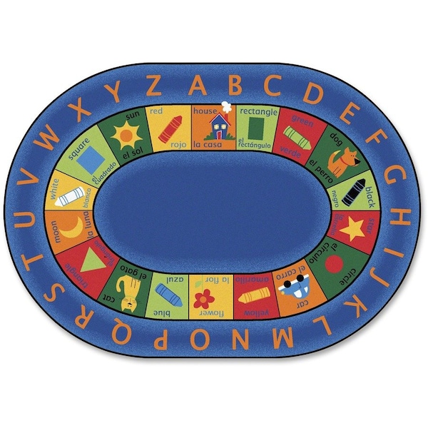 Carpets For Kids 9506 Bilingual Circletime 6.75 ft. x 9.42 ft. Oval Rug 9506 - main